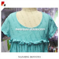 Summer blue dress cotton cute bow dress